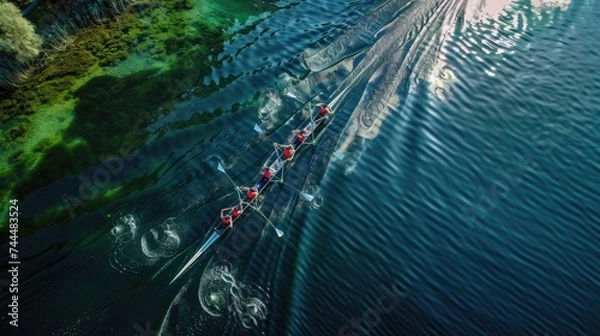 Fototapeta Summer Olympic rowing  competition