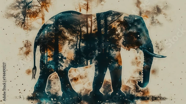 Fototapeta Exploring Elephant Backgrounds Investigating Habitat Preferences and Migration Patterns