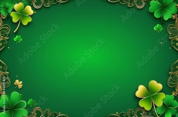 Fototapeta St patricks day background with clover. St patrick's day .