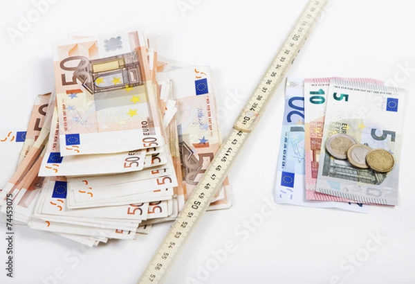 Obraz geld zollstock