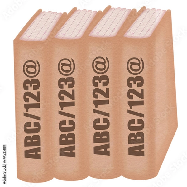 Obraz books drawn by hand
