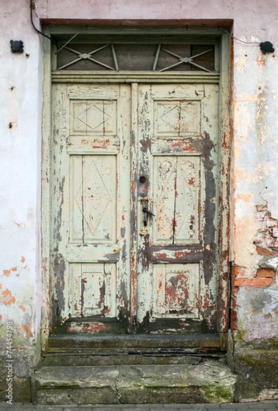Fototapeta Wooden old fashion vintage door