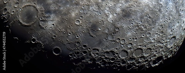 Obraz Close up surface of the moon