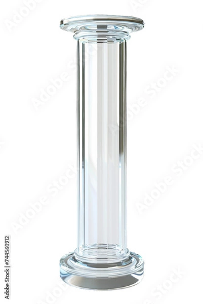 Obraz Glass pillar, isolated no background, transparent