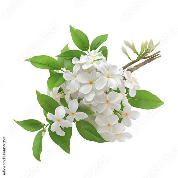Obraz Jasmine bouquet, isolated no background, transparent