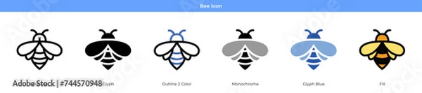 Fototapeta Bee Icon Set