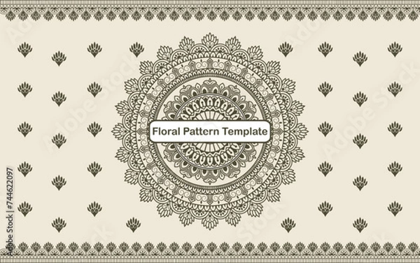Obraz Elegant pattern template design. Vector pattern layout.