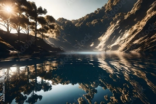 Obraz sunset in the mountains