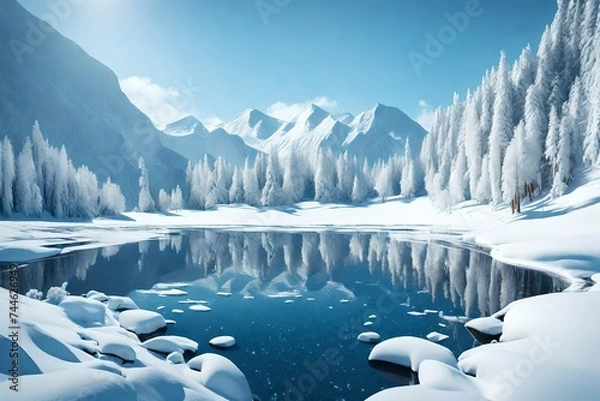 Obraz winter landscape in the mountains