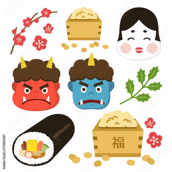 Obraz 節分　イラストセット