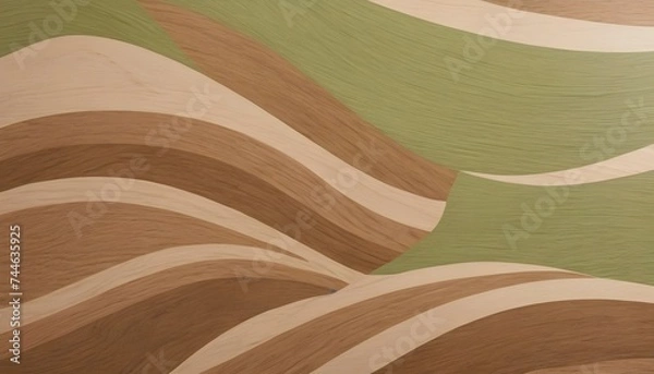 Obraz Background with green and wood texture waves