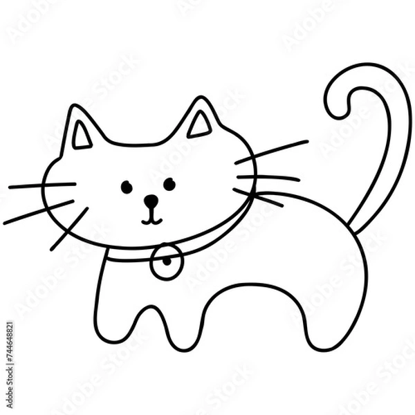 Obraz cartoon cat drawing 