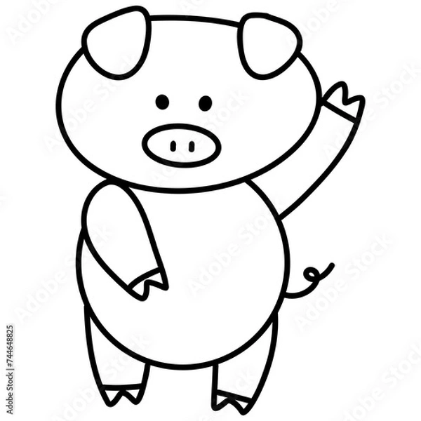 Obraz cartoon pig