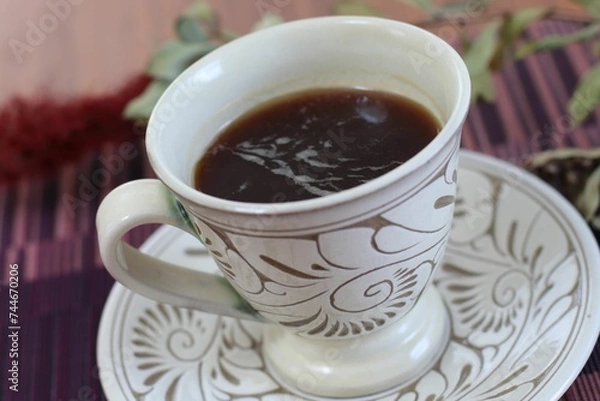 Fototapeta やちむんとおいしいコーヒー