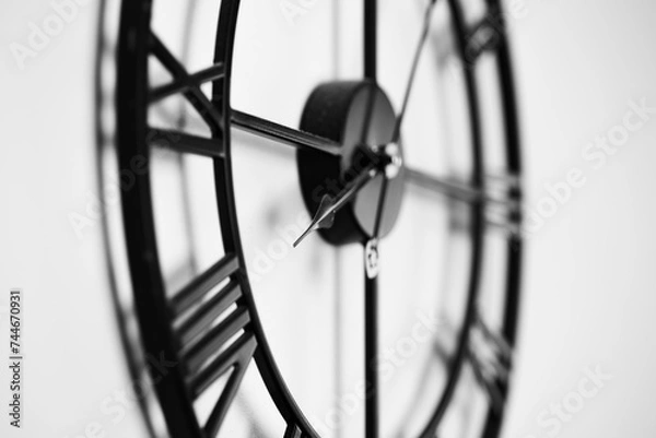 Obraz Zegar ścienny B&W