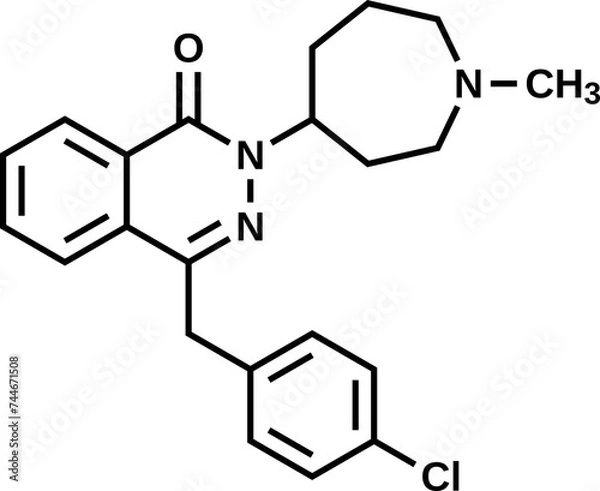 Fototapeta Azelastine structural formula, vector illustration
