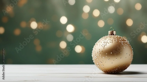 Fototapeta Christmas golden layer with patterns.