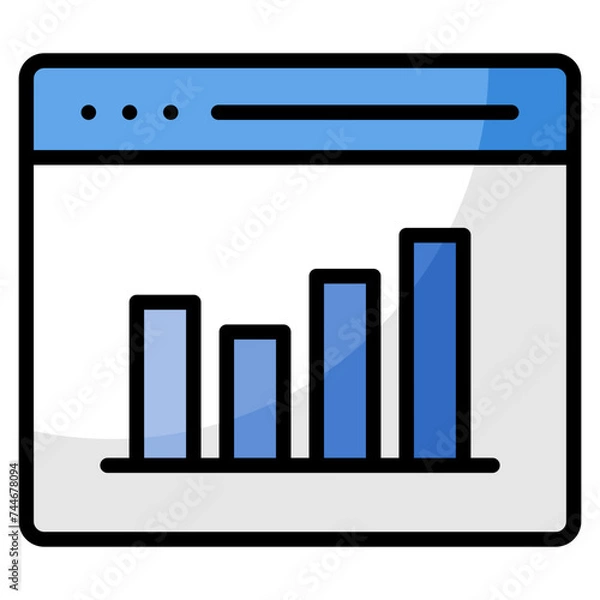 Fototapeta Bar Graph  Icon Element For Design