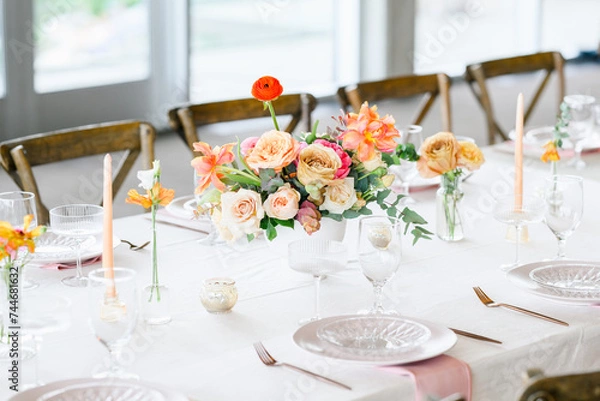 Fototapeta table setting for a wedding