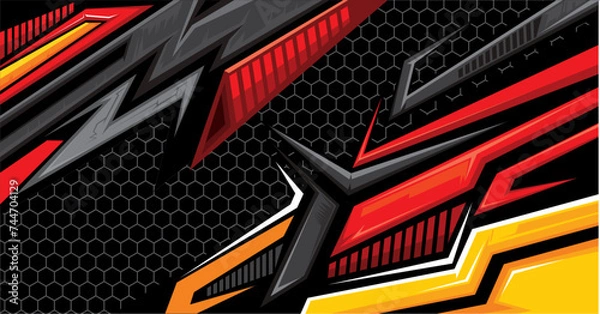 Obraz racing background red black color