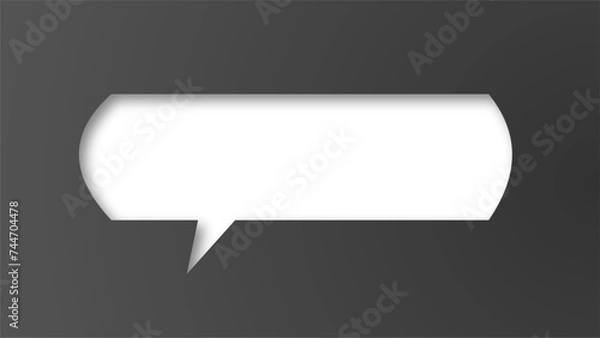 Obraz speech bubble shape with white background. space for text. abstract blank area for rill text of font. isolate background.