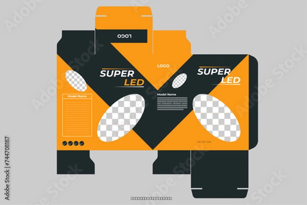 Fototapeta Packaging box design template