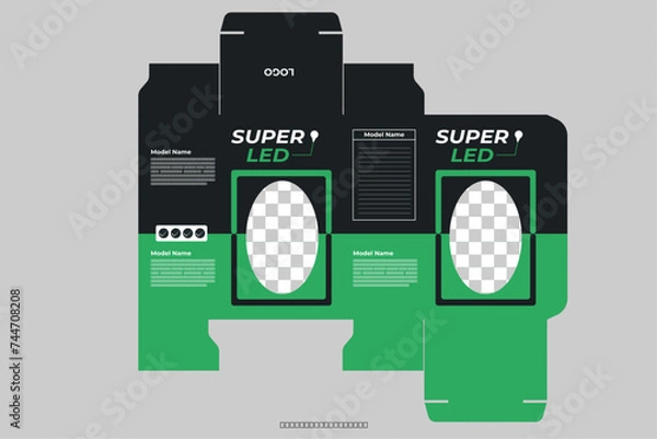 Fototapeta Packaging box design template