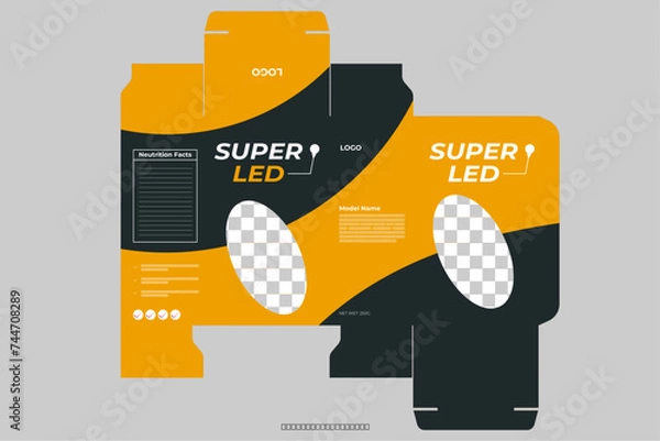 Fototapeta Packaging box design template