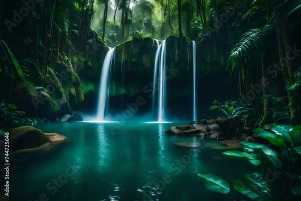 Obraz waterfall in the forest