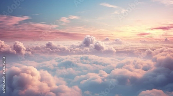 Obraz Clouds over the mountains. 