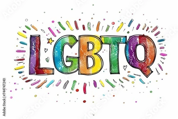 Fototapeta LGBTQ Pride regal. Rainbow made to order colorful student diversity Flag. Gradient motley colored equal opportunity healthcare LGBT rights parade festival uprising diverse gender illustration