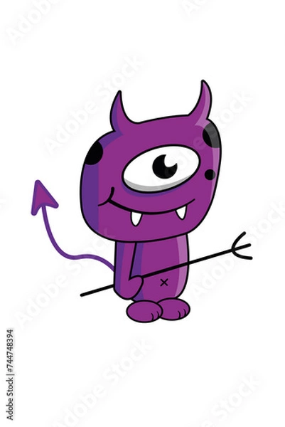 Obraz Whimsical Mischievous Character with Spear