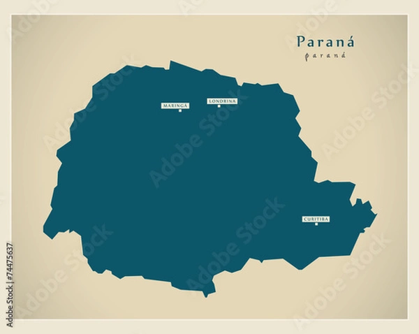 Obraz Modern Map - Parana BR