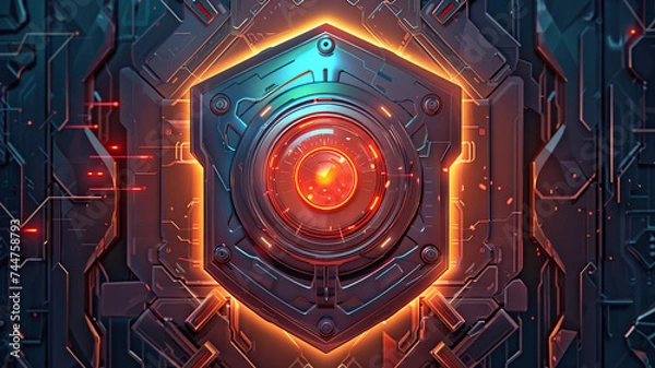 Fototapeta cybersecurit shield