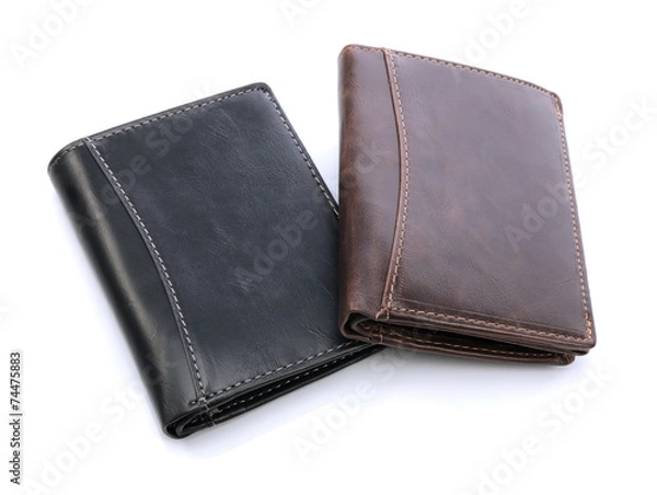Obraz Mens leather wallets on a white background