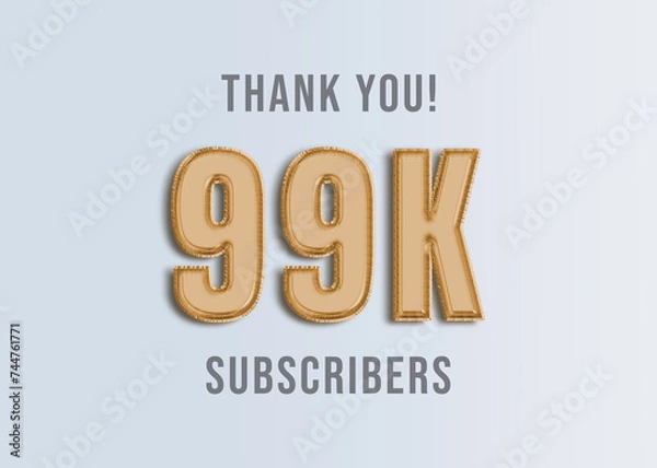 Fototapeta 99K Youtube Subscirber Banner 