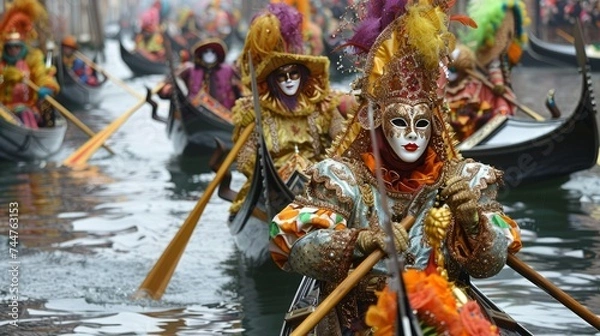 Obraz Gondola Parades on the Grand Canal