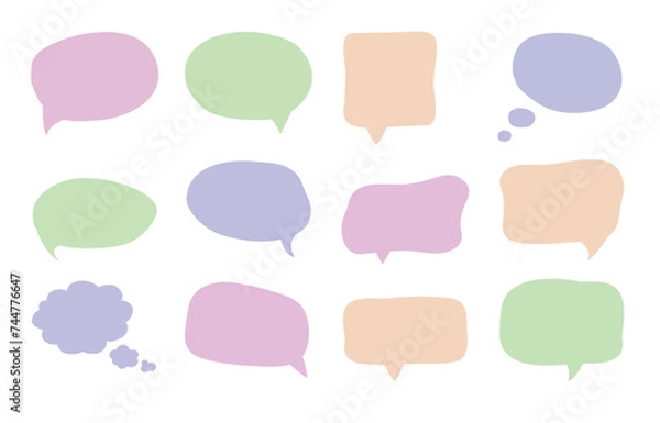 Fototapeta Speech Bubble set. Talk bubble. Cloud speech bubbles collection. Vector