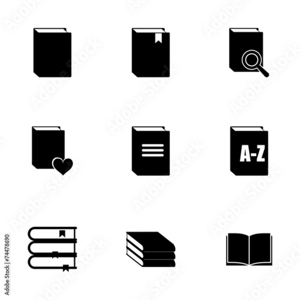 Fototapeta Vector book icon set
