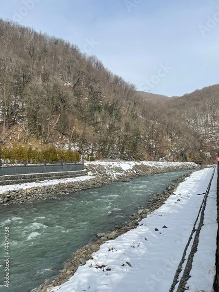 Obraz river in winter