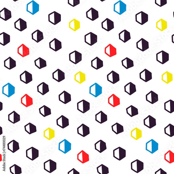 Fototapeta Hand drawn doodle seamless geometric pattern