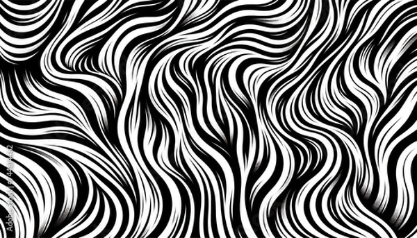 Obraz black and white seamless pattern