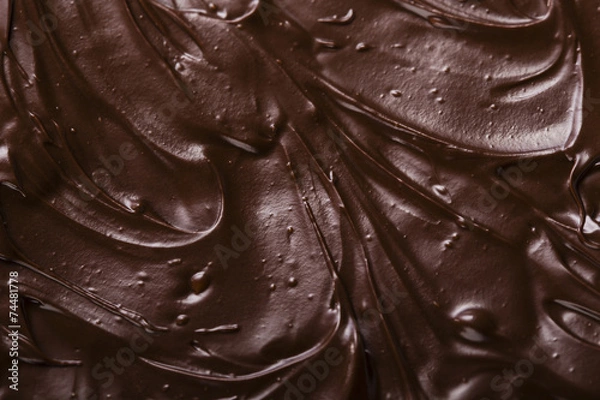 Fototapeta texture of chocolate icing close-up