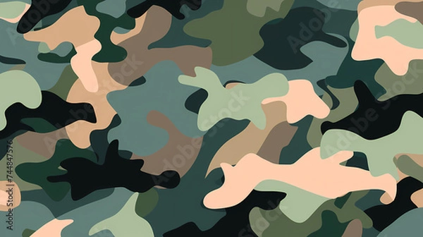 Fototapeta Camouflage seamless pattern