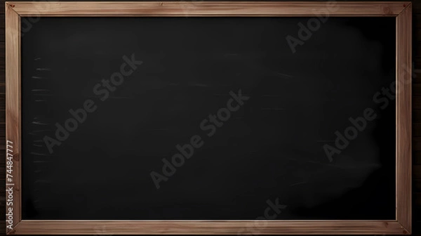 Fototapeta Image illustration of blackboard, textured blackboard background texture
