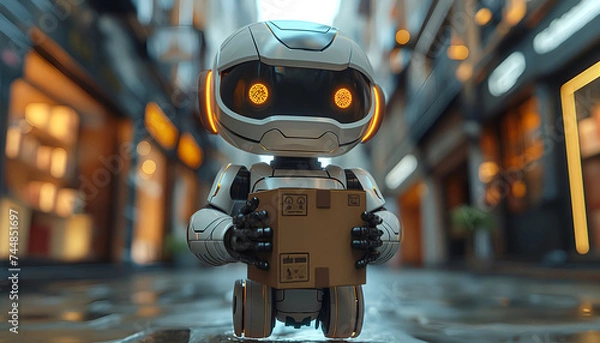 Fototapeta Package delivery robot
