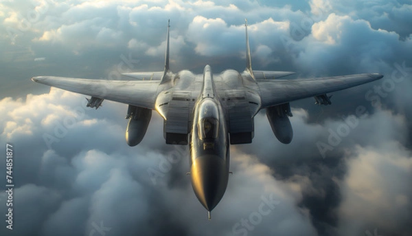 Fototapeta Powerful Combat Military Fighter Jet