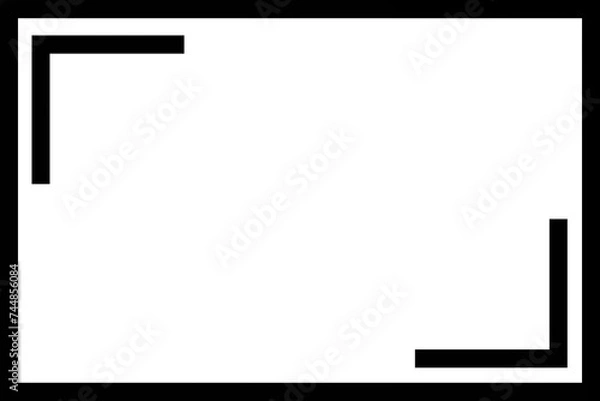 Obraz The simple 2d frame is transparent.