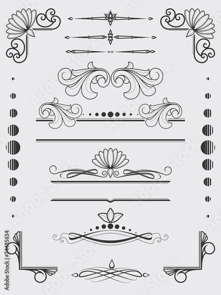 Obraz Calligraphic elements