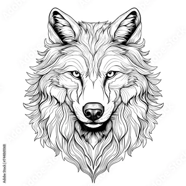 Obraz illustration of a wolf